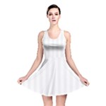 Vertical Stripes - White and White Smoke Reversible Skater Dress