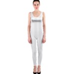 Vertical Stripes - White and White Smoke OnePiece Catsuit