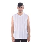 Vertical Stripes - White and White Smoke Men s Basketball Tank Top