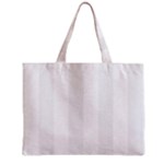 Vertical Stripes - White and White Smoke Zipper Mini Tote Bag