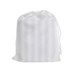 Vertical Stripes - White and White Smoke Drawstring Pouch (XL)