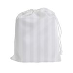 Vertical Stripes - White and White Smoke Drawstring Pouch (XXl)