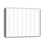 Vertical Stripes - White and White Smoke Deluxe Canvas 14  x 11  (Stretched)