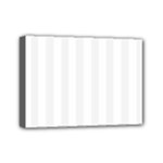 Vertical Stripes - White and White Smoke Mini Canvas 7  x 5  (Stretched)