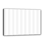 Vertical Stripes - White and White Smoke Canvas 18  x 12  (Stretched)