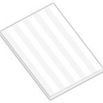 Vertical Stripes - White and White Smoke Large Memo Pads