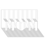 Vertical Stripes - White and White Smoke MOM 3D Greeting Card (8x4)