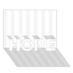 Vertical Stripes - White and White Smoke HOPE 3D Greeting Card (7x5)