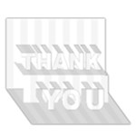Vertical Stripes - White and White Smoke THANK YOU 3D Greeting Card (7x5)