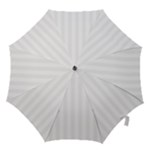 Vertical Stripes - White and White Smoke Hook Handle Umbrella (Medium)