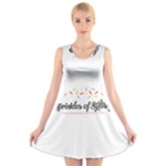 Image V-Neck Sleeveless Dress