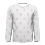 Polka Dots - Pastel Pink on White Men s Long Sleeve T-shirt