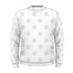 Polka Dots - Pastel Pink on White Men s Sweatshirt