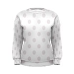 Polka Dots - Pastel Pink on White Women s Sweatshirt