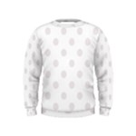 Polka Dots - Pastel Pink on White Kid s Sweatshirt