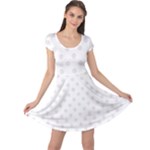 Polka Dots - Pastel Pink on White Cap Sleeve Dress