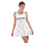 Polka Dots - Pastel Pink on White Cotton Racerback Dress