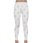 Polka Dots - Pastel Pink on White Yoga Leggings