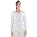 Polka Dots - Pastel Pink on White Wind Breaker (Women)
