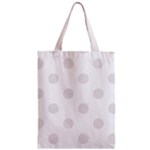 Polka Dots - Pastel Pink on White Zipper Classic Tote Bag