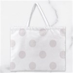Polka Dots - Pastel Pink on White Zipper Large Tote Bag