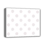 Polka Dots - Pastel Pink on White Deluxe Canvas 14  x 11  (Stretched)