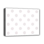 Polka Dots - Pastel Pink on White Deluxe Canvas 16  x 12  (Stretched)