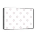 Polka Dots - Pastel Pink on White Deluxe Canvas 18  x 12  (Stretched)