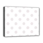 Polka Dots - Pastel Pink on White Deluxe Canvas 20  x 16  (Stretched)