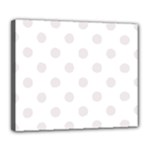 Polka Dots - Pastel Pink on White Deluxe Canvas 24  x 20  (Stretched)