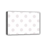Polka Dots - Pastel Pink on White Mini Canvas 6  x 4  (Stretched)
