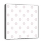 Polka Dots - Pastel Pink on White Mini Canvas 8  x 8  (Stretched)