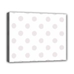Polka Dots - Pastel Pink on White Canvas 10  x 8  (Stretched)