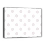 Polka Dots - Pastel Pink on White Canvas 16  x 12  (Stretched)