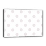 Polka Dots - Pastel Pink on White Canvas 18  x 12  (Stretched)