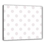 Polka Dots - Pastel Pink on White Canvas 24  x 20  (Stretched)