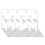 Polka Dots - Pastel Pink on White MOM 3D Greeting Card (8x4)
