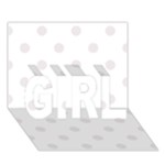Polka Dots - Pastel Pink on White GIRL 3D Greeting Card (7x5)
