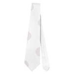 Polka Dots - Pastel Pink on White Necktie (One Side)