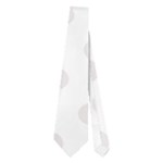 Polka Dots - Pastel Pink on White Necktie (Two Side)