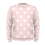 Polka Dots - White on Misty Rose Pink Men s Sweatshirt