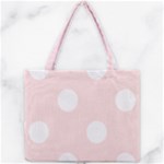 Polka Dots - White on Misty Rose Pink Mini Tote Bag