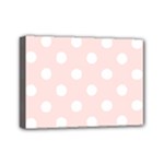 Polka Dots - White on Misty Rose Pink Mini Canvas 7  x 5  (Stretched)