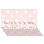 Polka Dots - White on Misty Rose Pink ENGAGED 3D Greeting Card (8x4)