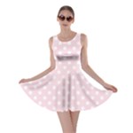 Polka Dots - White on Piggy Pink Skater Dress
