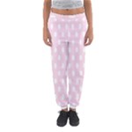Polka Dots - White on Piggy Pink Women s Jogger Sweatpants