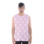 Polka Dots - White on Piggy Pink Men s Basketball Tank Top
