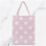 Polka Dots - White on Piggy Pink Classic Tote Bag