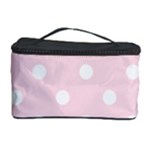Polka Dots - White on Piggy Pink Cosmetic Storage Case