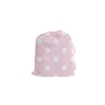 Polka Dots - White on Piggy Pink Drawstring Pouch (XS)